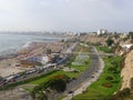 Scenic view to the north part of Lima bay, Peru Royalty Free Stock Photo
