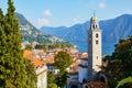 Scenic view to the old town of Lugano, Switzerland Royalty Free Stock Photo