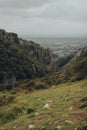 Scenic view from the top of Cheddar Gorge, Somerset, England Royalty Free Stock Photo