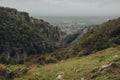 Scenic view from the top of Cheddar Gorge, Somerset, England Royalty Free Stock Photo