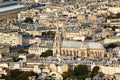 Scenic view from the top of the Eiffel Tower. Paris, France. Royalty Free Stock Photo