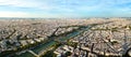 Scenic view from the top of the Eiffel Tower. Paris, France. Royalty Free Stock Photo