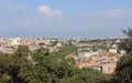 Panorama view from the top of Janiculan Hill of ROME Italy and y Royalty Free Stock Photo