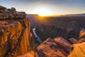 Scenic view of Toroweap overlook at sunrise in north rim, grand Royalty Free Stock Photo