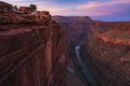 Scenic view of Toroweap overlook at sunset in north rim, grand Royalty Free Stock Photo