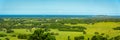 Scenic view towards the coast line with Byron Bay lighthouse in the background, NSW, Australia Royalty Free Stock Photo
