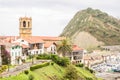 Scenic view of the town of Getaria located in the province of Gipuzkoa, in the north of Spain Royalty Free Stock Photo