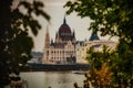 Scenic view of a traditional building of The Hungarian Parliament, Budapest Royalty Free Stock Photo