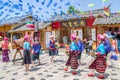 Scenic view of the traditional performance by local people in Yunnan Nationalities Village which is located at Kunming,China