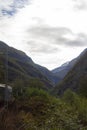 Scenic view from train Flamsbana which runs between Flam and Myrdal in Aurland in Western Norway Royalty Free Stock Photo