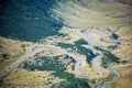 Scenic view of the Transfagaras mountain road in the Transylvanian Alps, Carpathian Mountains, Romania Royalty Free Stock Photo