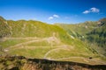 Scenic view of the Transfagaras mountain road in the Transylvanian Alps, Carpathian Mountains, Romania Royalty Free Stock Photo