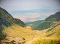 Scenic view of the Transfagaras mountain road in the Transylvanian Alps, Carpathian Mountains, Romania Royalty Free Stock Photo