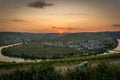 Scenic view of Trittenheim, Mosel, Germany at sunset