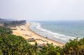 Scenic view of the tropical coastline sandy beach Royalty Free Stock Photo