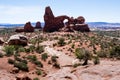 Scenic view of the Turret Arch in the Windows section of Arches National Park Royalty Free Stock Photo