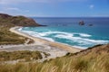 View of the unspoilt coastline at Sandfly Bay Royalty Free Stock Photo
