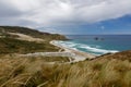 Scenic view of the unspoilt coastline at Sandfly Bay Royalty Free Stock Photo