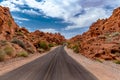 Scenic view of the Valley of Fire Highway, Nevada, United States Royalty Free Stock Photo