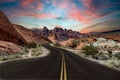 Scenic view of the Valley of Fire Highway, Nevada, United States Royalty Free Stock Photo