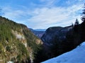 Scenic view of valley leading up tp Planina Blato