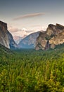 Scenic view of the valley from Tunnel View in Yosemite National Royalty Free Stock Photo