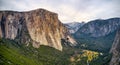 Scenic view of the valley from Yosemite National Park in California, USA Royalty Free Stock Photo