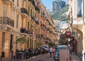 Scenic view of a vibrant street in Monaco. Royalty Free Stock Photo