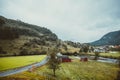 Scenic view of Vikedal Norw after the rain Royalty Free Stock Photo