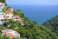 Scenic view of village albori on amalfi coast, italy