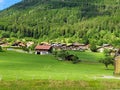 Scenic view of village in Lauterbrunnen.