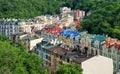Scenic view of Vozdvizhenska and Honcharna street in Kyiv Royalty Free Stock Photo