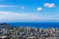 Scenic view of Waikiki, Honolulu, Hawaii, USA Royalty Free Stock Photo