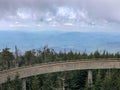 View From Clingman`s Dome In Great Smoky Mountains