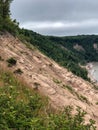 Mountain sand dunes at Indiana state park Royalty Free Stock Photo