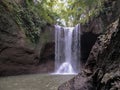 a scenic view waterfall in Bali. Royalty Free Stock Photo