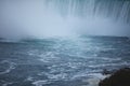 Scenic view of a waterfall cascading into a pool of blue water below. Niagara Falls, Ontario Royalty Free Stock Photo