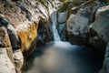 Scenic view of a waterfall in Tongaporutu, New Zealand Royalty Free Stock Photo