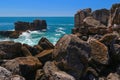 Scenic view of the waves of the Atlantic Ocean, Boca Do Inferno Hell`s Mouth, Cascais, Portugal Royalty Free Stock Photo