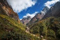 Scenic view on the way from Deurali to Machapuchare base camp ,Nepal.