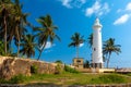 Scenic view at white lighthouse in Galle fort Royalty Free Stock Photo