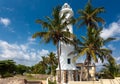 Scenic view at white lighthouse in Galle fort, Sri Lanka during Royalty Free Stock Photo