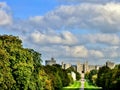 Scenic view of the Windsor Castle in England from The Long Walk Royalty Free Stock Photo