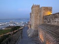 Scenic view from the York castle in Tangier at night Royalty Free Stock Photo