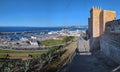 Scenic view from the York castle in Tangier at night Royalty Free Stock Photo