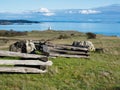 Scenic viewpoint along the Cattle Point road with views of the lighthouse