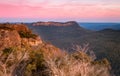 Scenic views of Blue Mountains and Jamison Valley, Australia Royalty Free Stock Photo