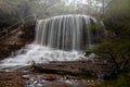 Scenic views of the Misty Weeping Rock at Wentworth Falls Royalty Free Stock Photo