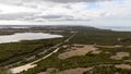 The scenic views from the top of Prospect Hill in American River Kangaroo Island taken on May 12th 2021 Royalty Free Stock Photo