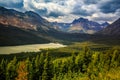 Scenic Views of Two Medicine Lake, Glacier National Park Royalty Free Stock Photo